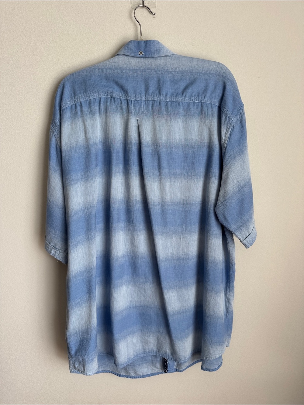 Tommy Bahama Blue Linen Blend Button Front Shirt 2XL Coastal Resort Wear - Picture 10 of 11